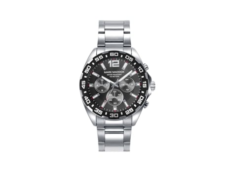 Relógio Masculino MARK MADDOX Hm0145-55 Preto Prateado Ø 44 Mm