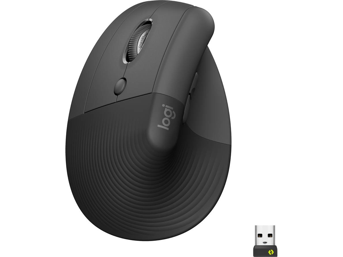 Rato LOGITECH Lift Left Graphite (Wireless - 4000 dpi - Preto)