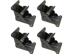 Conjunto De 4 Dobradiças Pretas Com Fechamento Automático, Dobráveis, Para Pés De Sofá, Mesas E Bancadas De Trabalho