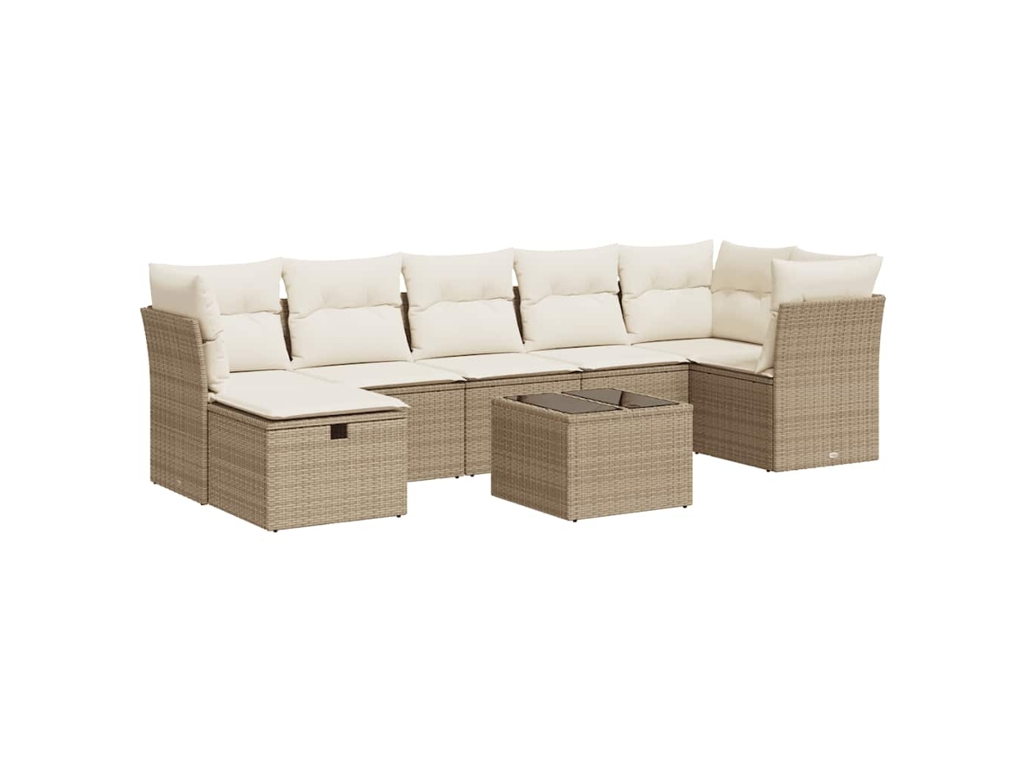 Garden Sofa Set, Garden Sofa Sets Vidaxl Bege Rattan / Vime (n/a)