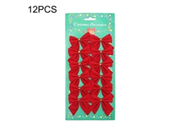 Laxiscreed Conjunto De 12 Enfeites De Natal Com Laços Vermelhos Para Decoração Festiva