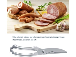 Lurelia Tesoura Aves Aço Inoxidável 11 X 1,5 Cm Rosa Frango Peixe Carne