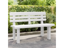 Vidaxl Banco De Jardim 110x52x71 Cm Polipropileno Branco