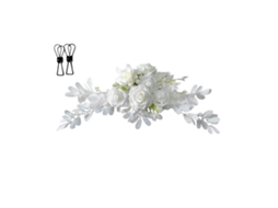 Guirlanda de Flores Artificiais para Decoração de Casamento Arco Simulação Versátil 60×25cm | S/MARCA