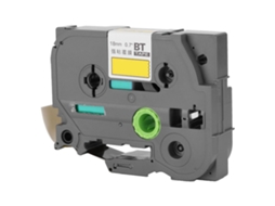 Cinta De Etiquetas Preto Sobre Amarelo 18mm 8m Bt‑641 Para Bt‑641