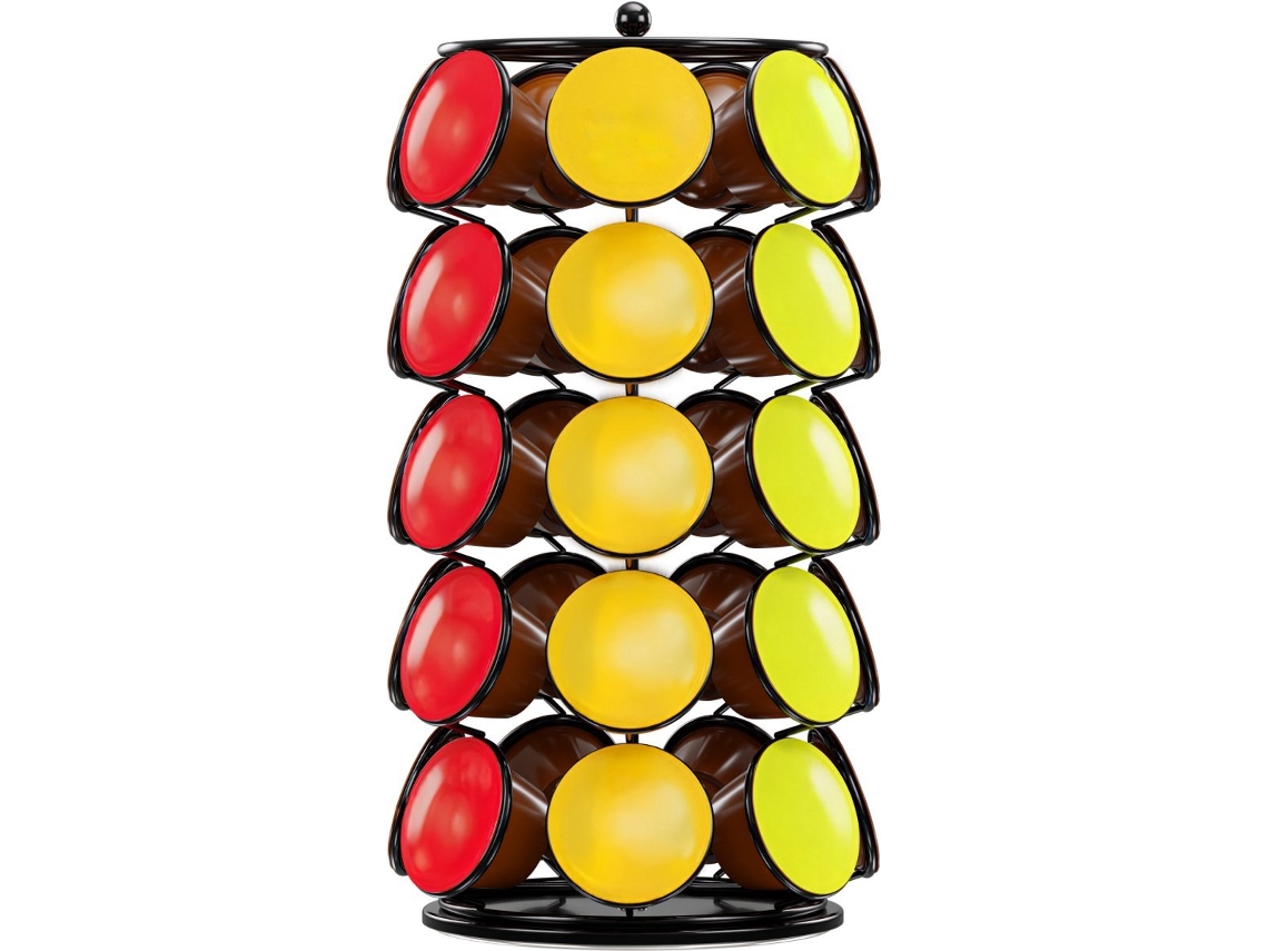 Suporte Para Cápsulas De Café Giratório 360° Preto Capacidade 35 Para Máquina De Café Com Design Reutilizável E Fácil Limpeza