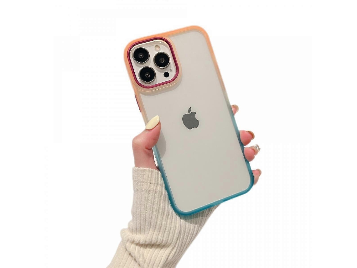 Capa Para Iphone 11 Pro, Não Amarela Capa Protetora Antichoque Ultrafina, Laranja Azul