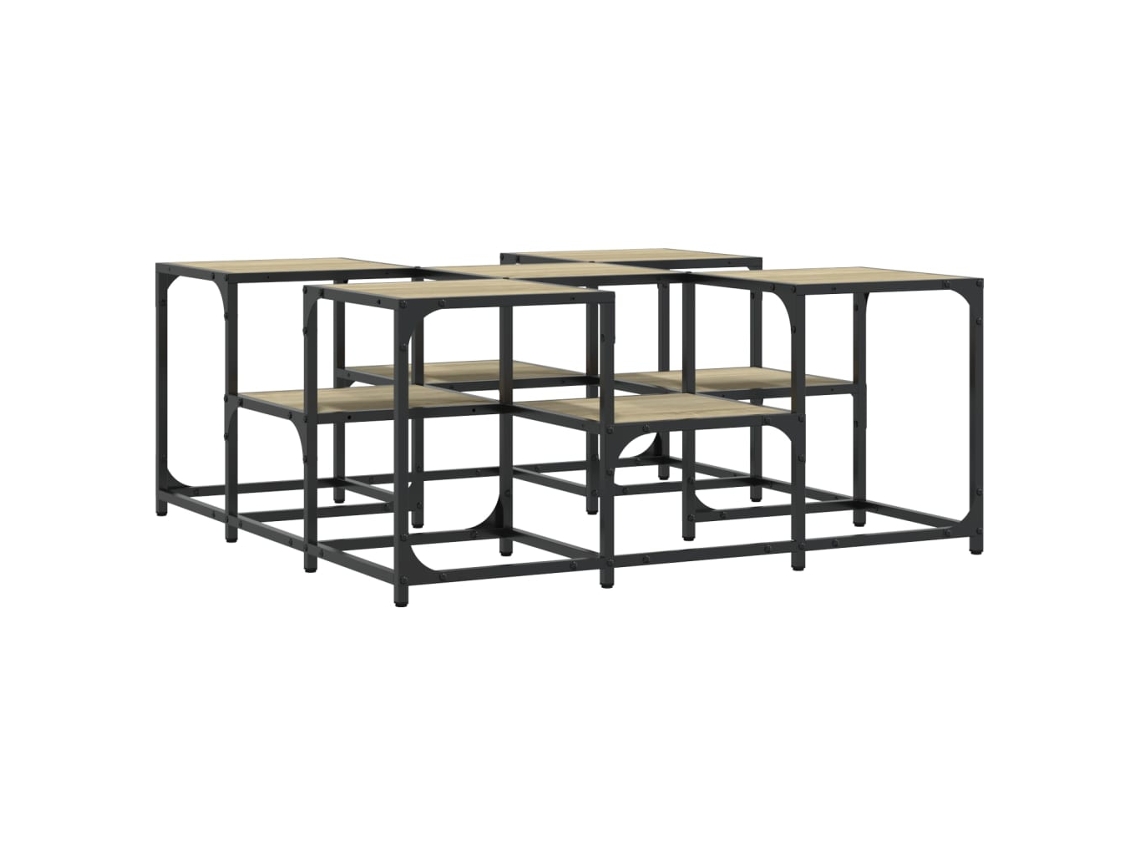 Coffee Table, Coffee Tables Vidaxl Marrom Madeira Processada (91 X 91 X 40 Cm)