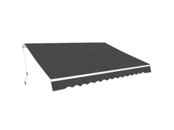 Vidaxl Toldo Dobrável Manual 350 Cm Antracite