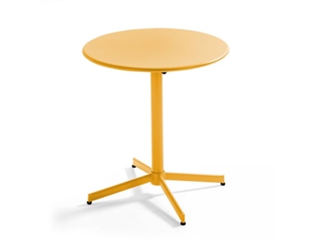 Mesa de Jardim Bistro Redonda (ø70 x 72 cm) com Tabuleiro Rebatível
