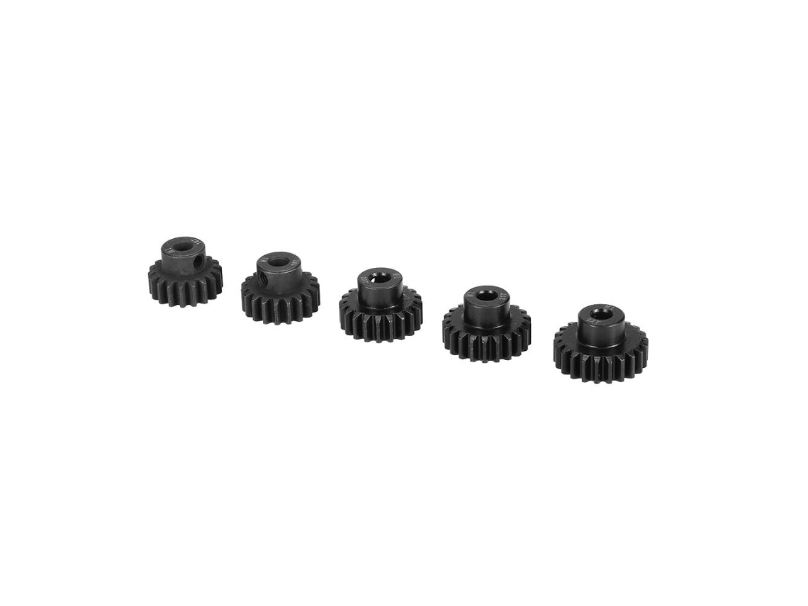 Conjunto de 5 Peças de Pinhão M1 5mm 18t 19t 20t 21t 22t para Motor de Carro Rc 1/8 com Escova Ou Sem Escova. MDUG
