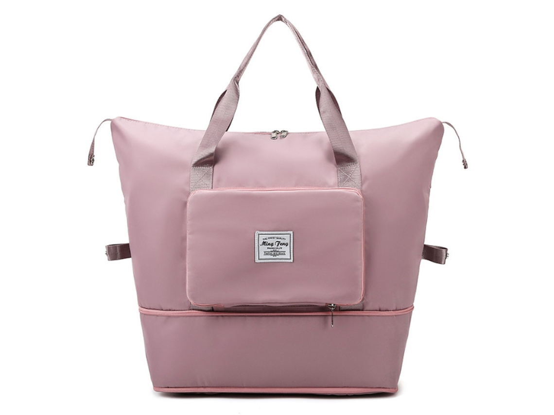 Mala de Viagem Dobrável, Bolsa Esportiva Dobrável Grande Capacidade, Leve e Impermeável, Bagagem Mão Rosa. AQUAFORGE