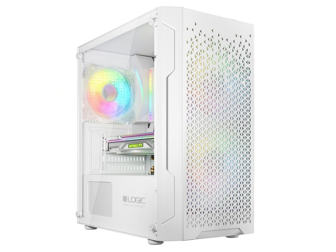 Caixa Semitorre Atx LOGIC Aramis Argb Branco