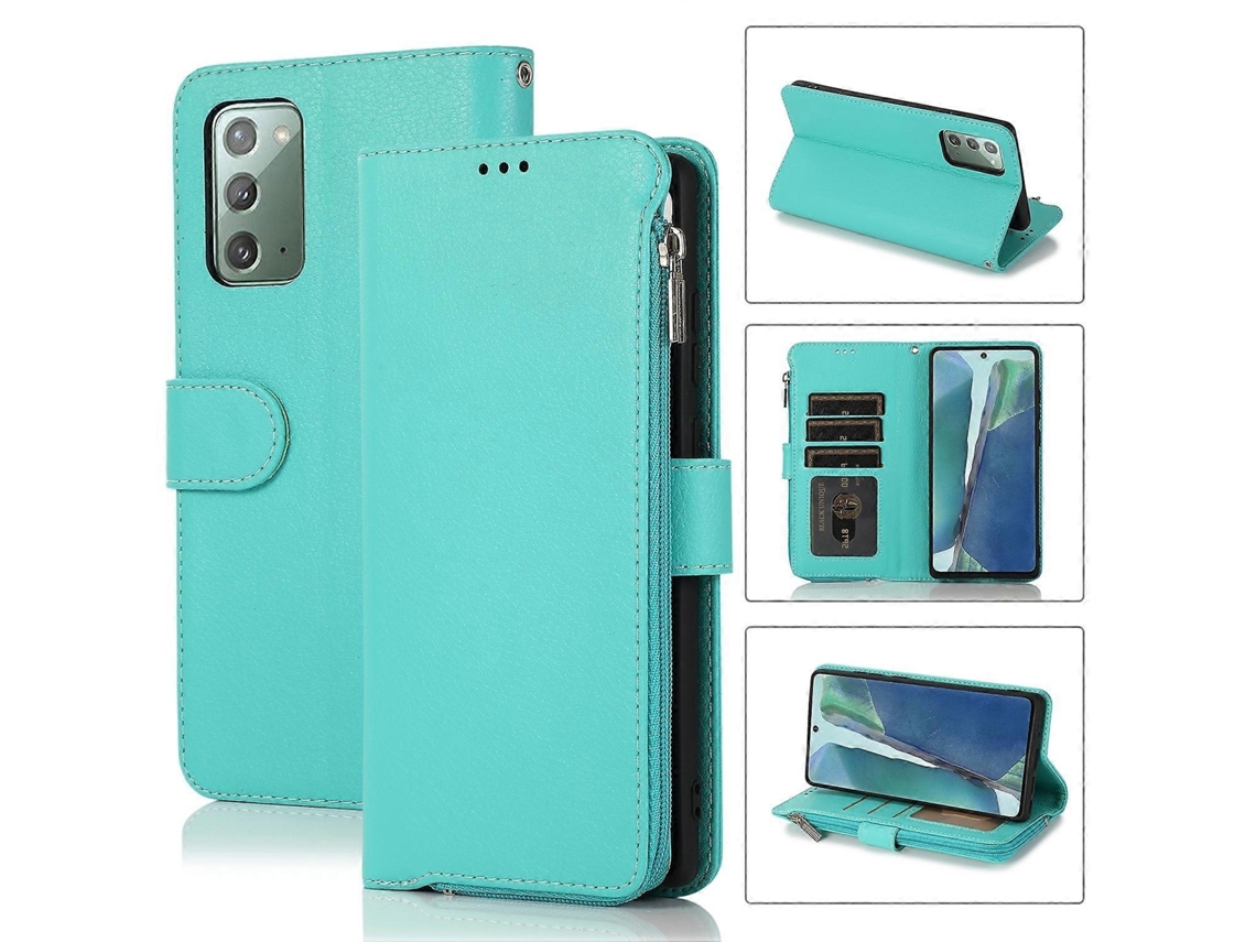 Capa Couro Zíper Para Samsung Galaxy Note20, Elysve