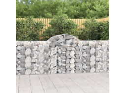 Vidaxl Cestos Gabião Arqueados 12 Pcs 200x30x100/120 Ferro Galvanizado