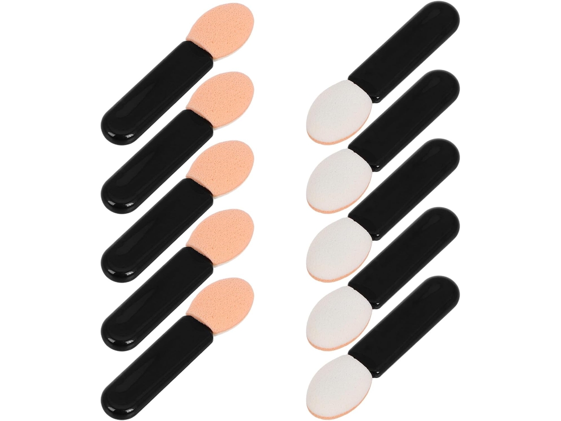 Conjunto de 10 Mini Pinças de Maquiagem Para Olhos, Aplicadores de Sombra e Batom.