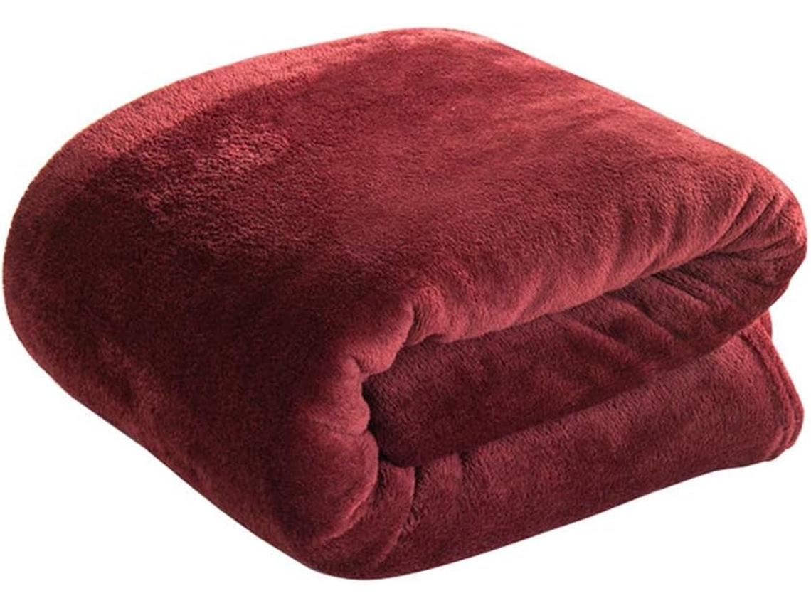 Manta de Flanela Lisa e Macia Fansu em Cor Sólida Microfibra Felpuda Ideal para Cama Sofá Poltrona Todas as Es