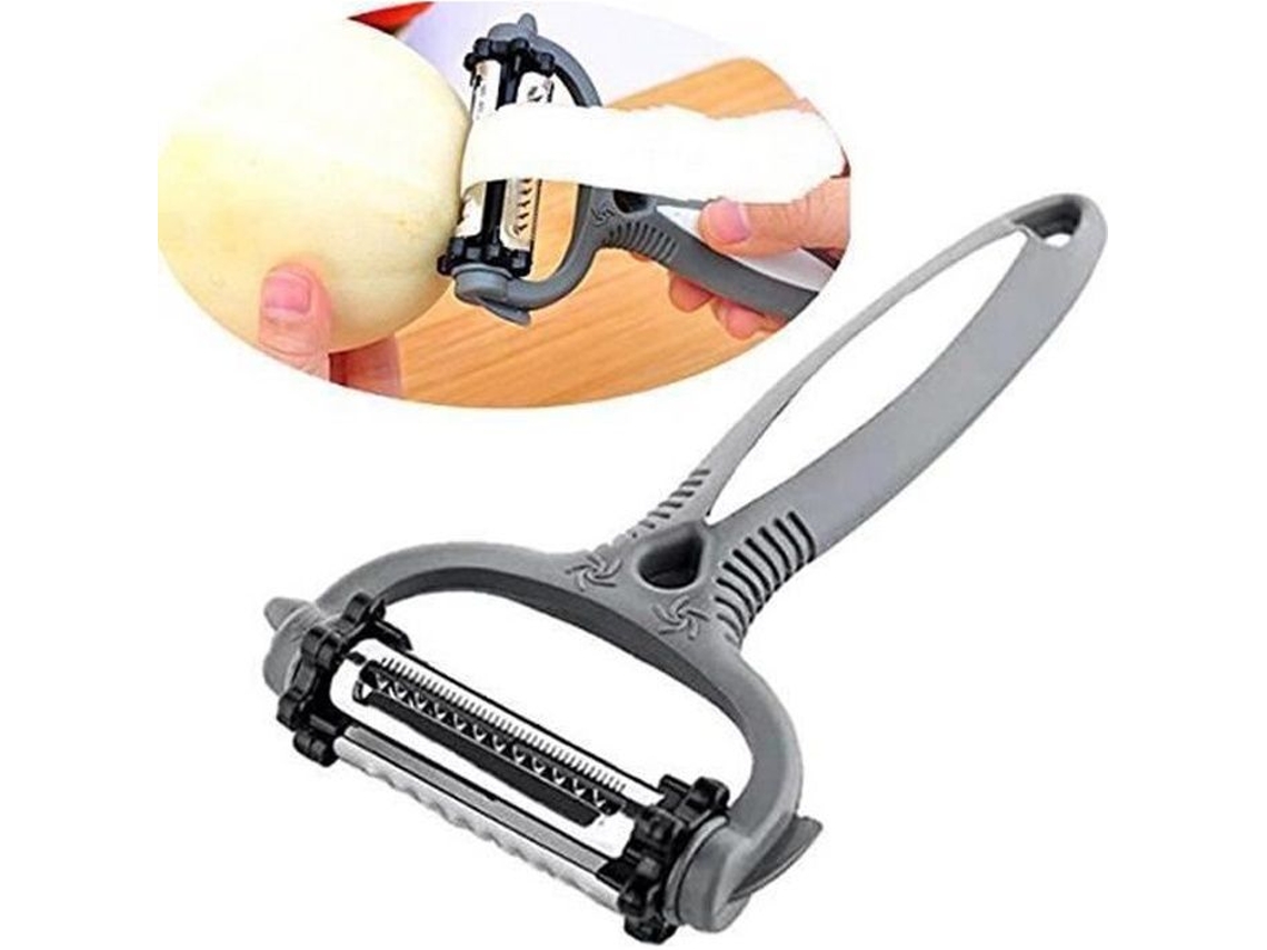 Net Solutions Descascador Julienne 4 Em 1 De Legumes Com Lâmina Tripla+ Cítricos, Economiza Suco Com Movimento De Vai E Vem⇄