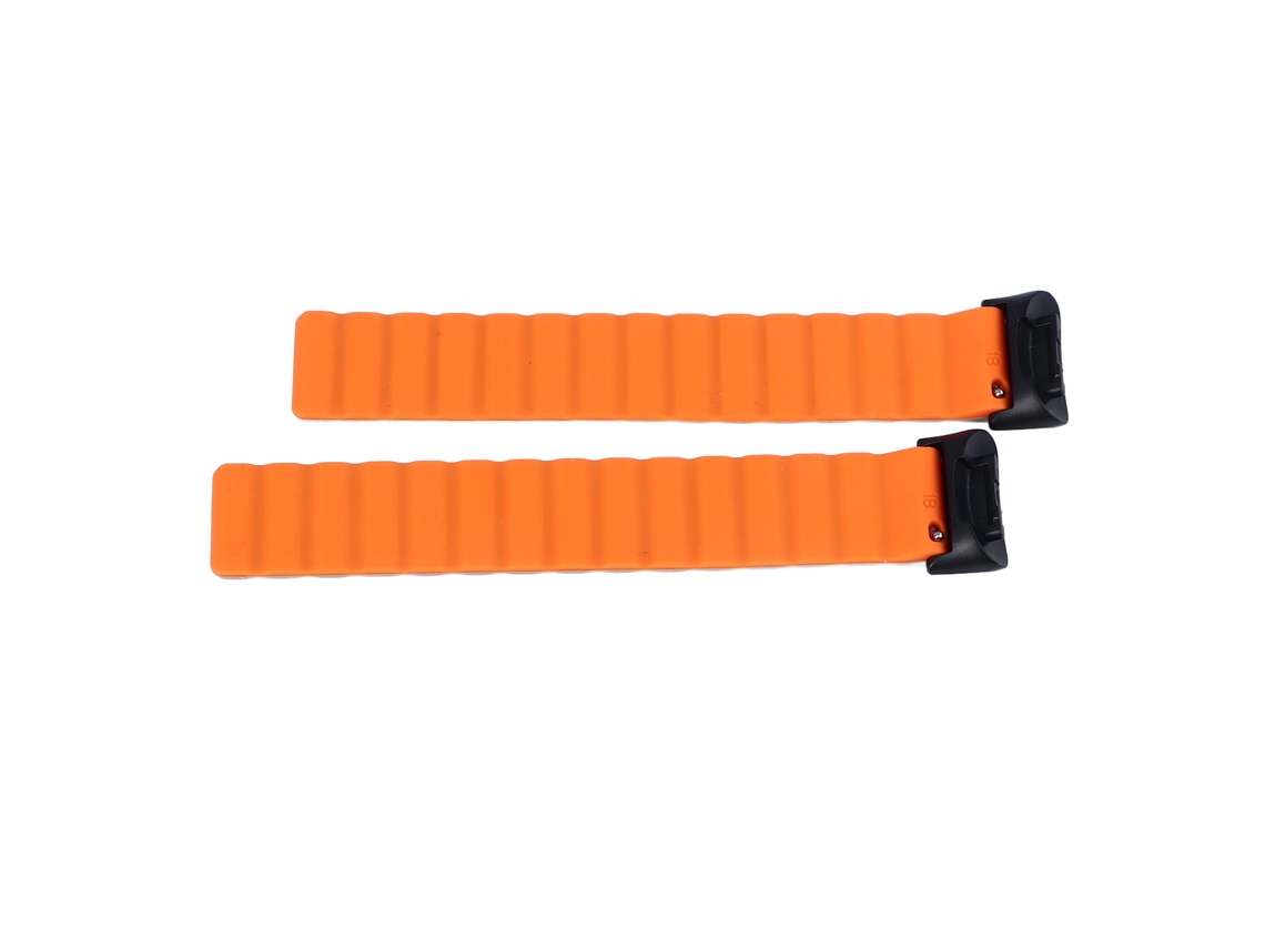 2pcs Pulseiras de Silicone com Fechamento Magnético para Fitbit Charge 6/5 Cinza Laranja
