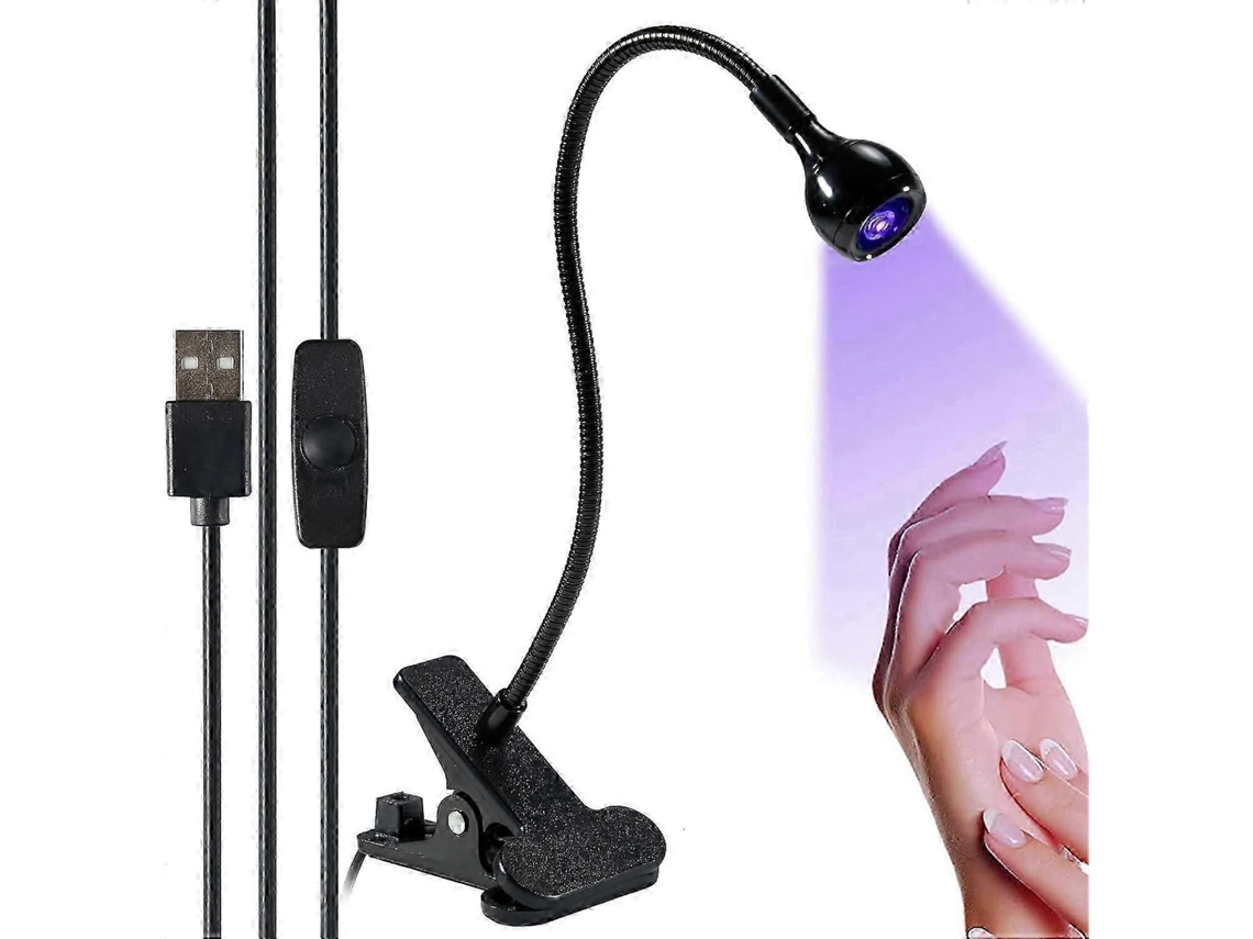 Lâmpada Uv para Unhas de 5w, Led Esmalte em Gel, Secador Luz Gel com Clipe Ferrame Ntas Nail Art, Rotaç GOKOCO