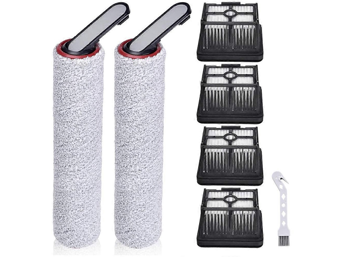 Conjunto De 7 Peças Com Rolos De Escova De Substituição E Filtro Hepa Para Aspirador De Pó E Água Sem Fio Dreame H12 Pro / H12 Dual._glo
