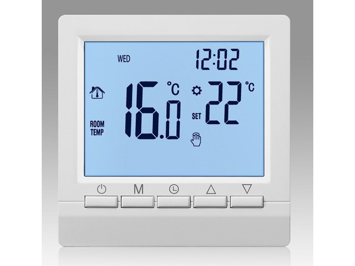 Lurelia Termostato De Parede Inteligente Com Display Lcd Para Aquecimento De Piso Blu