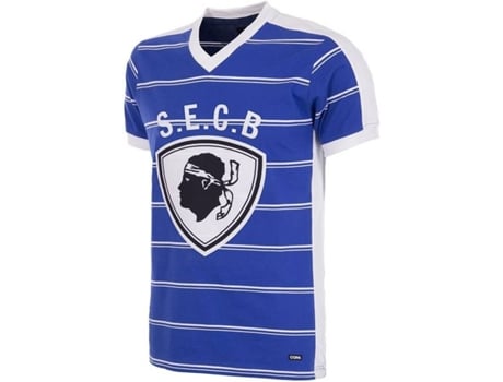 T-Shirt para Homem COPA FOOTBALL Retro Jersey 1981-82 Azul para Futebol (S)