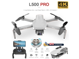 Drone Bestvite De Controle Remoto Gps L500pro (4k Duração Da Bateria 25 Min Cinza)