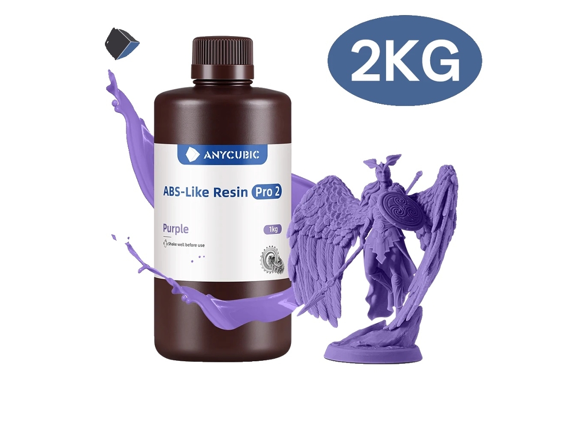 Resina Para Impressão 3d, Alta Precisão, Cura Rápida, Roxo 2 Kg
