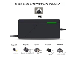 Lurelia Carregador Bateria Para Scooter 36v, 84v, 36v/48v/60v/72v Recarregável E Segurança Reforçada