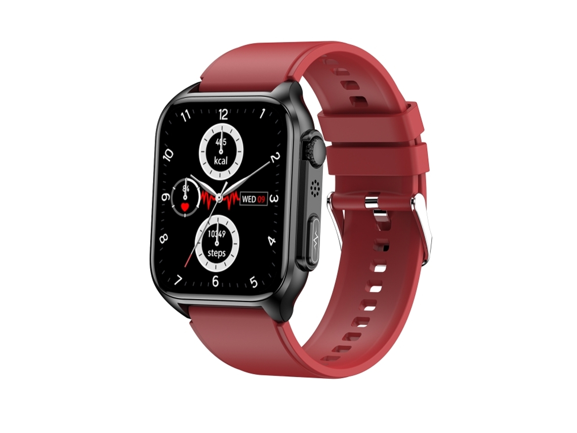 Smartwatch De 1,96 Polegadas Com Pulseira De Silicone Resistente À Água Ip67 E Controle Remoto Para Cuidados Domésticos Mdug (vermelho)
