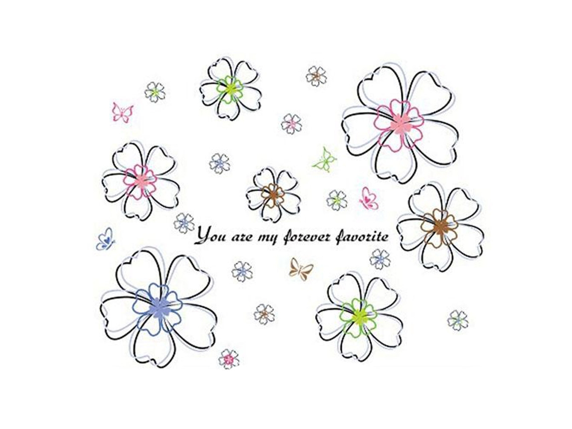 Adesivo De Parede Floral Moderno Quartos Salas Decorativo