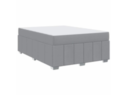 Conjunto 1 Cama Box Vidaxl Cinzento Tecido (140 X 200 Cm)