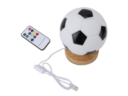 Luz Noturna de Futebol 3D com Controle Remoto e Temporizador, Lâmpada de Mesa Suave