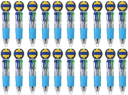 Pacote Com 10/20/30 Canetas Esferográficas Com Temas De Desenhos Animados Em 4 Cores Para Estudantes.