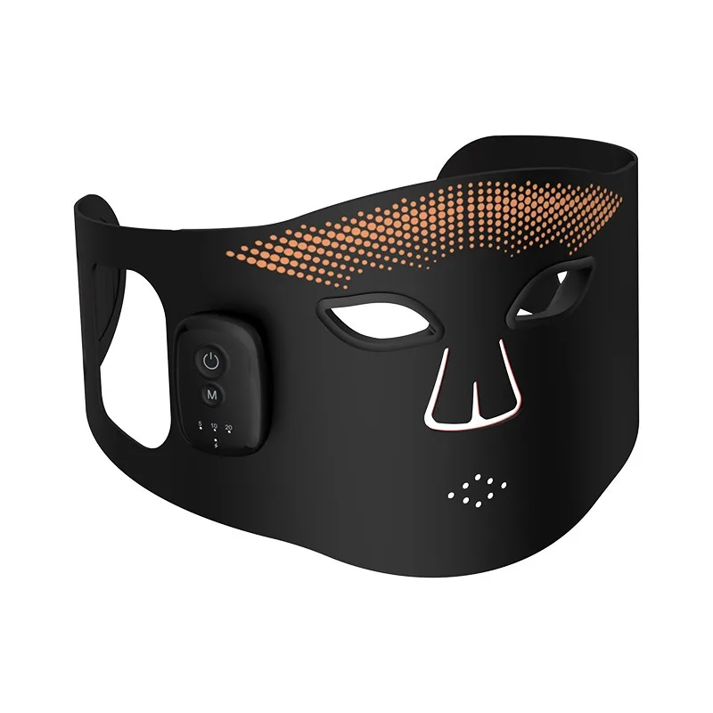 (preto) Máscara Facial De Silicone Com Led, Recarregável, Para Cuidados Com A Pele E Beleza.