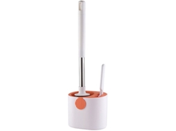 Escova Sanitária AQUAFORGE de Silicone para Golfe, Cabo Longo, Suporte para Parede, Branca