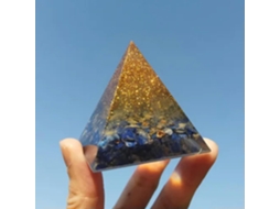 Pirâmide de Orgonite com Cristal Gerador de Proteção - Orgonite-Lápis-lazúli