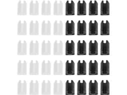 Capas Protetoras Operitacx Para Pés De Cadeiras E Mesas, 6mm De Espessura, Conjunto De 40 Peças, Preto E Branco, Capas
