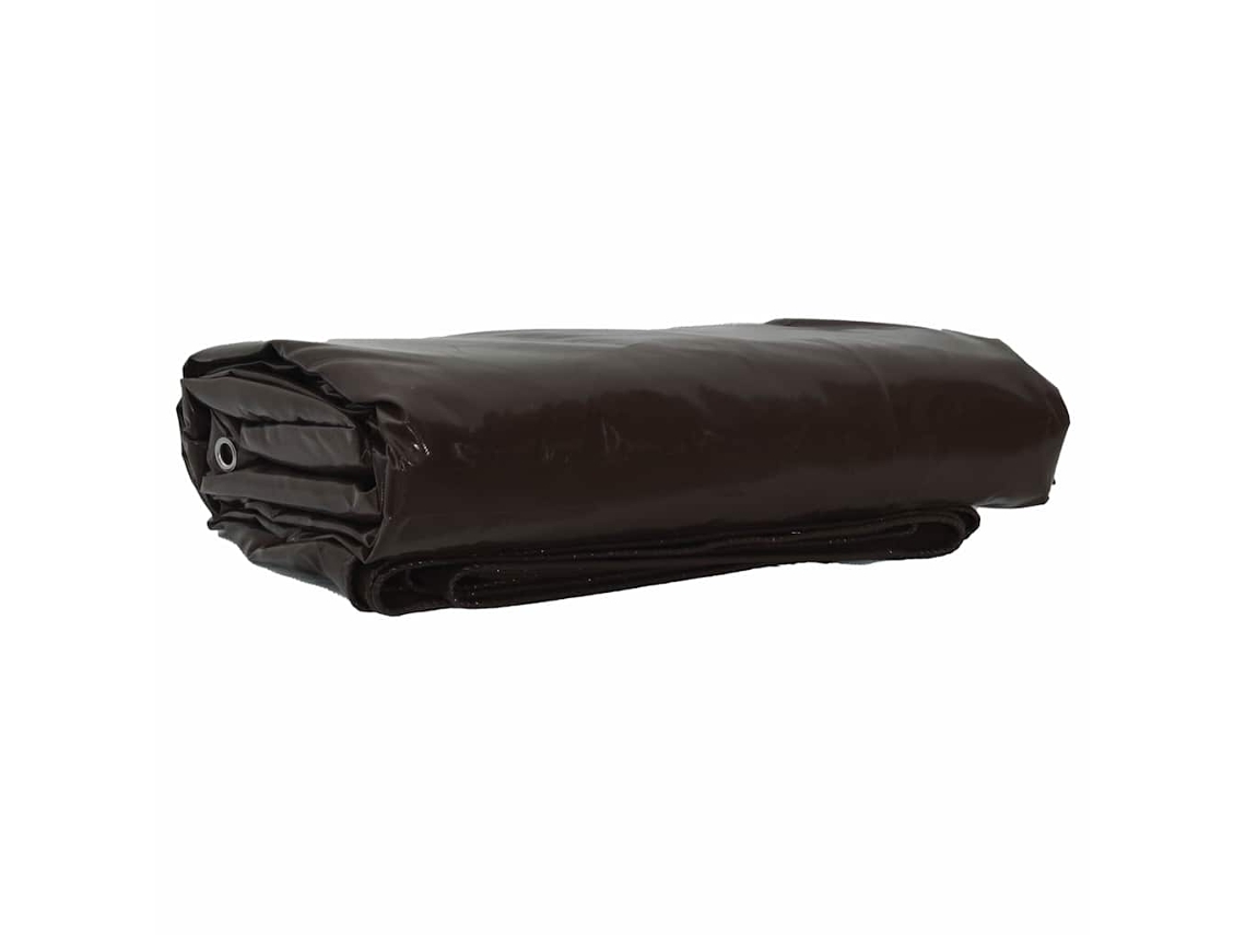 Vidaxl Lona 650g / M² Castanho 2,5 X 4,5 M Lona Com Revestimento Em Pvc