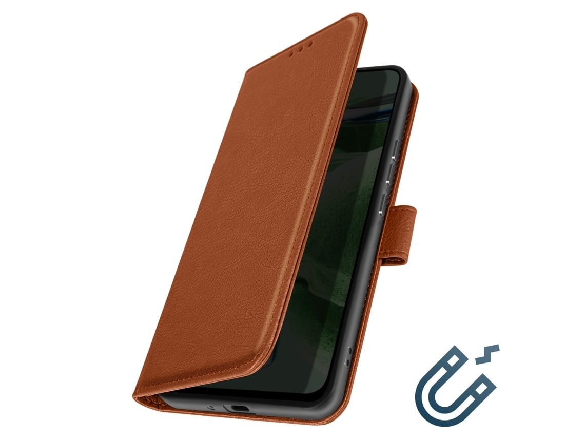 Capa Fólio Para Samsung Yemaesre Pele Castanho