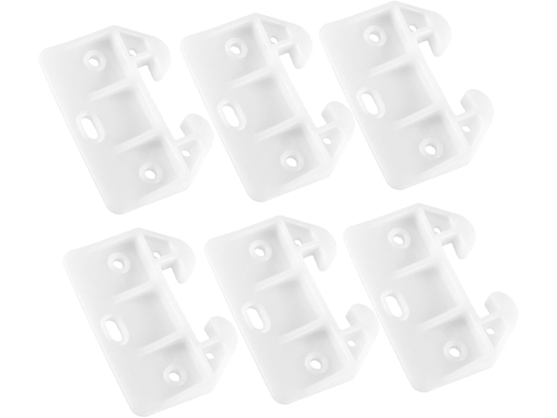 Corrediças Para Gavetas Em Plástico Sem Emendas Com Design Prático, Conjunto De 6 Peças Brancas, Para Gavetas De Cômodas