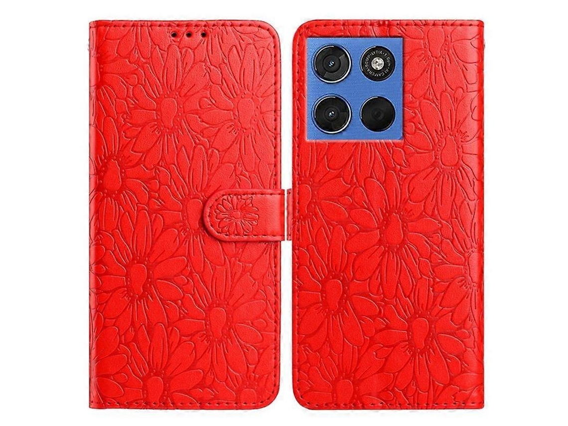 Capa De Celular Em Couro Com Relevo De Margaridas Para Motorola Moto G 5g 2026/2025