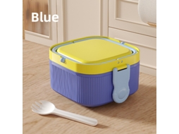 Marmita Plástica Azul 1000ml, Própria Micro-ondas, Tampa Hermética, Material Grau Alimentar
