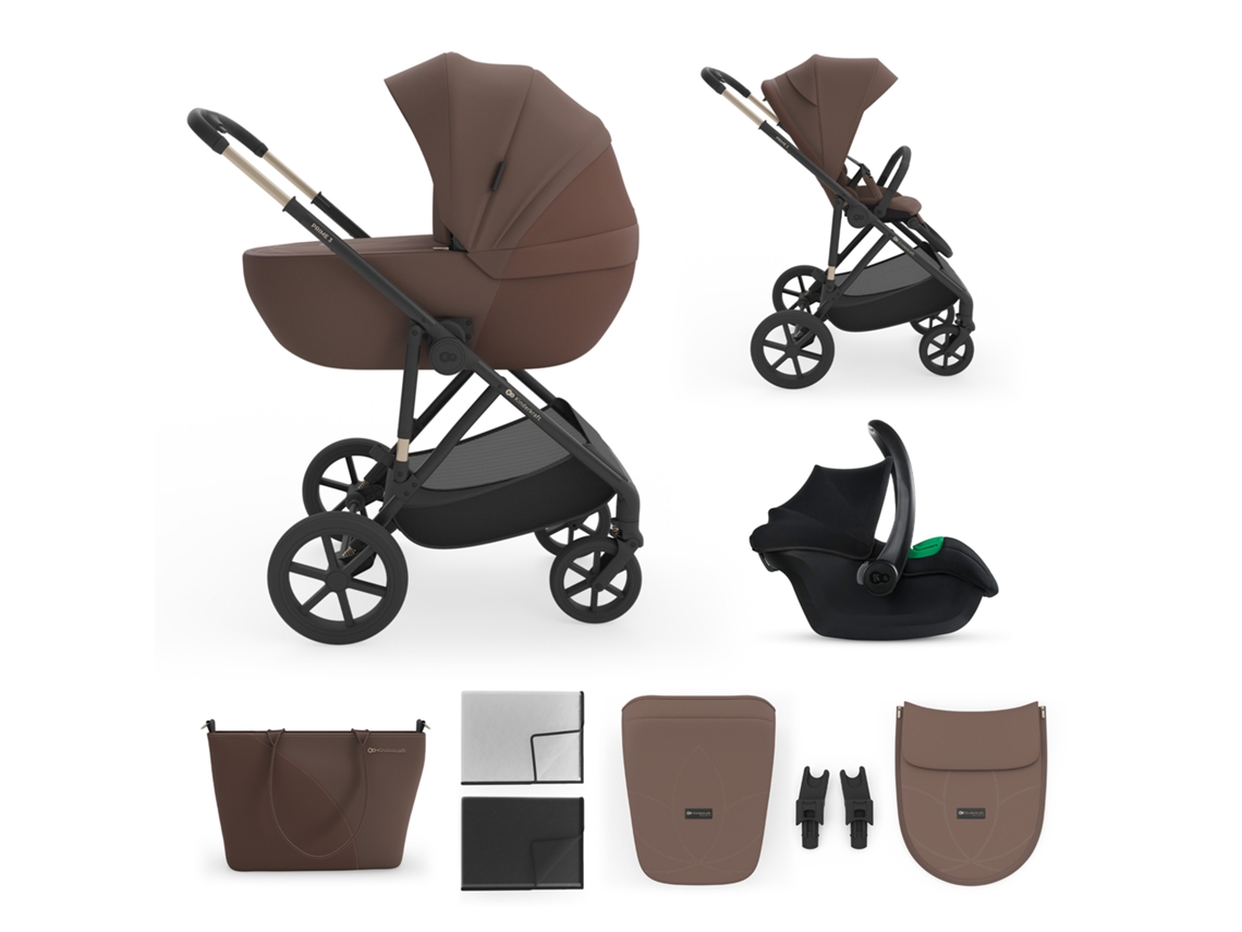 Carrinho Multifuncional 3 Em 1 Kinderkraft Prime 3 Velvet Mocca