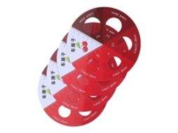 Conjunto De 4 Calibradores De Diâmetro De Cereja Em Plástico Com Escalas De Fácil Leitura.