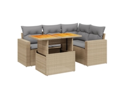 Garden Sofa Set, Garden Sofa Sets Vidaxl Bege Rattan / Vime (n/a)