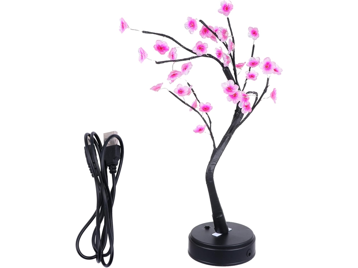 Luminária Decorativa De Led Em Formato De Ameixeira, Sem Bateria, Ideal Para Cabeceira Ou Quarto De Menino.