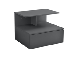 Mesa De Cabeceira De Parede Amberg Com Gaveta 40x35x31cm Gris Escuro [EN.CASA]