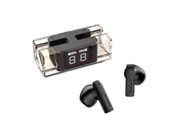 Fones De Ouvido Sem Fio Tws Com Design Transparente, Suporte Bluetooth 5.3, Display Digital, Estéreo, Música, Toque Ly Ebike